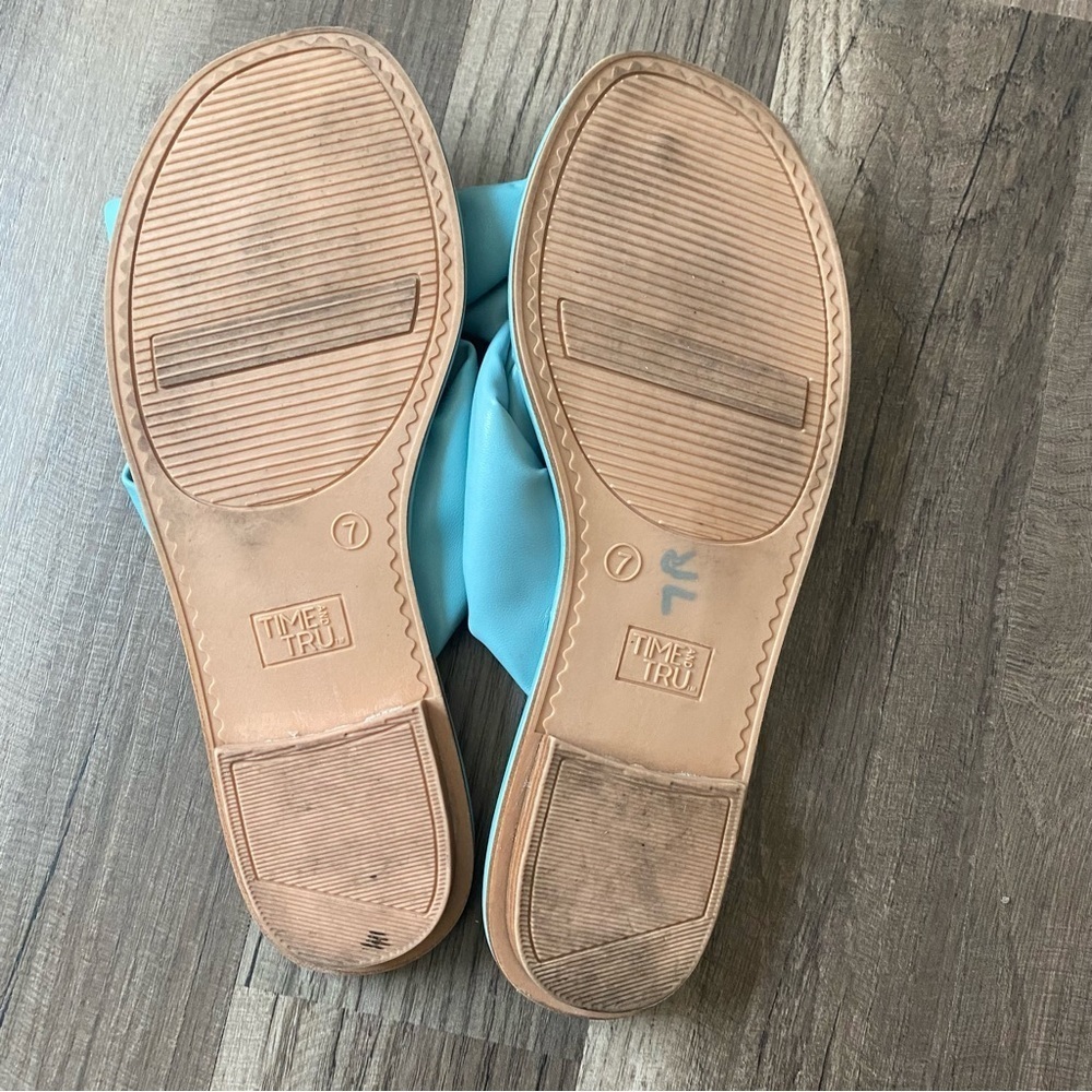 Time tru blue sandals size 7 - Picture 2 of 4